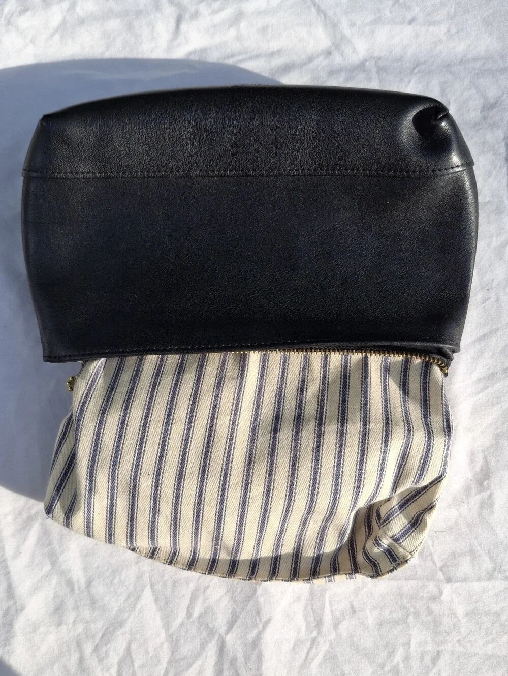 Vintage 90's Coach Black Glove-Tanned Leather Large Cosmetic Case Pouch #7172